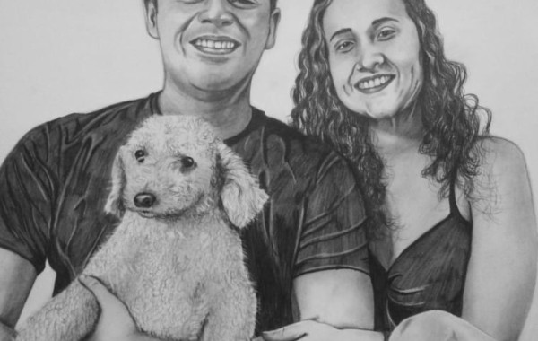 Casal e seu pet